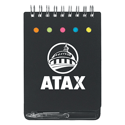 Spiral Jotter With Sticky Notes, Flags & Pen Spiral (Pack of 100)
