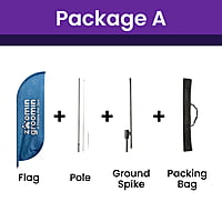 9ft Full Color Feather Flag, Double-Sided 9ft Full Color Feather Flag, Double-Sided